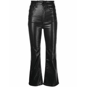 NEW RAG & BONE women's casey high rise ankle flare jeans in coated black